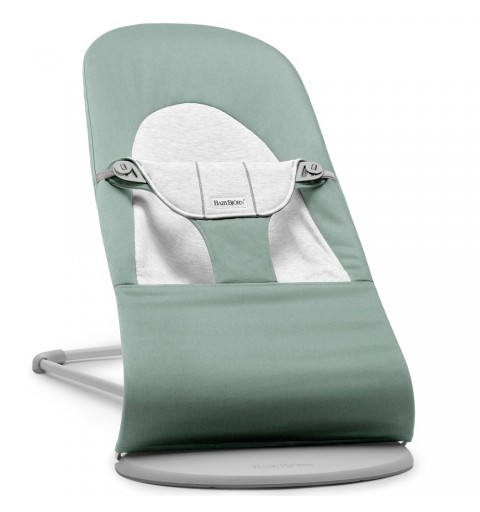 BabyBjorn Balance Soft - leżaczek, bujaczek, krzesełko | Woven Jersey Jasnoszałwiowy/Szary